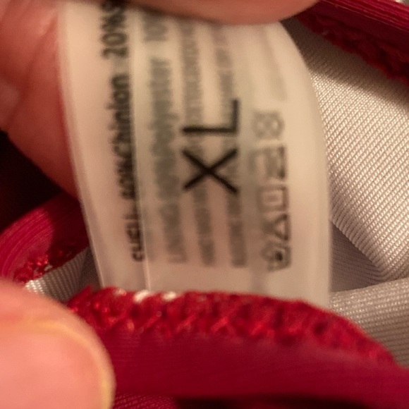 NWT strappy tankini bottoms, size XL, burgundy, from Live Life on the Beach. - Picture 4 of 8